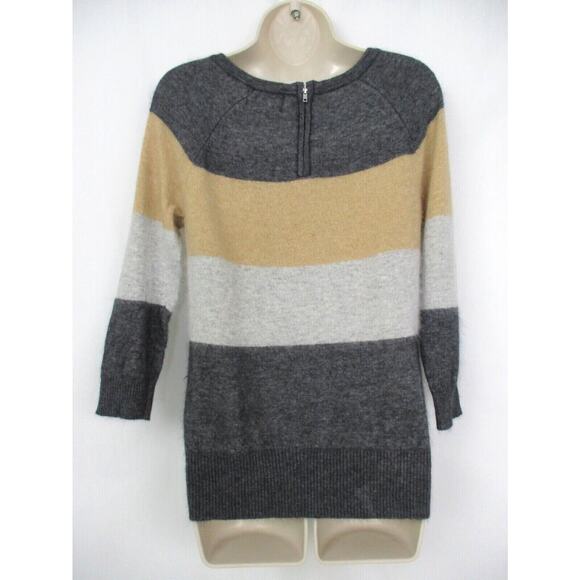 Fenn Wright Manson Sweater Women Medium Angora Blend Stripe Color Block Neutral - Picture 2 of 10